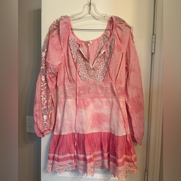 LoveShackFancy Chelie Dress in Pink Zinnia - Picture 1 of 5